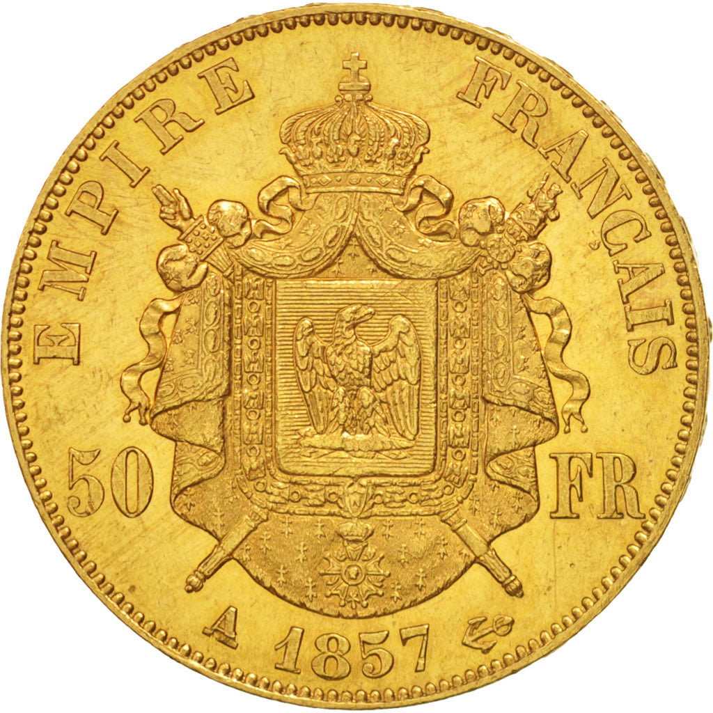 Monnaie, France, Napoleon III, Napoléon III, 50 Francs, 1857, Paris, SUP, Or