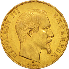 Moneta, Francia, Napoleon III, Napoléon III, 50 Francs, 1859, Strasbourg, SPL-