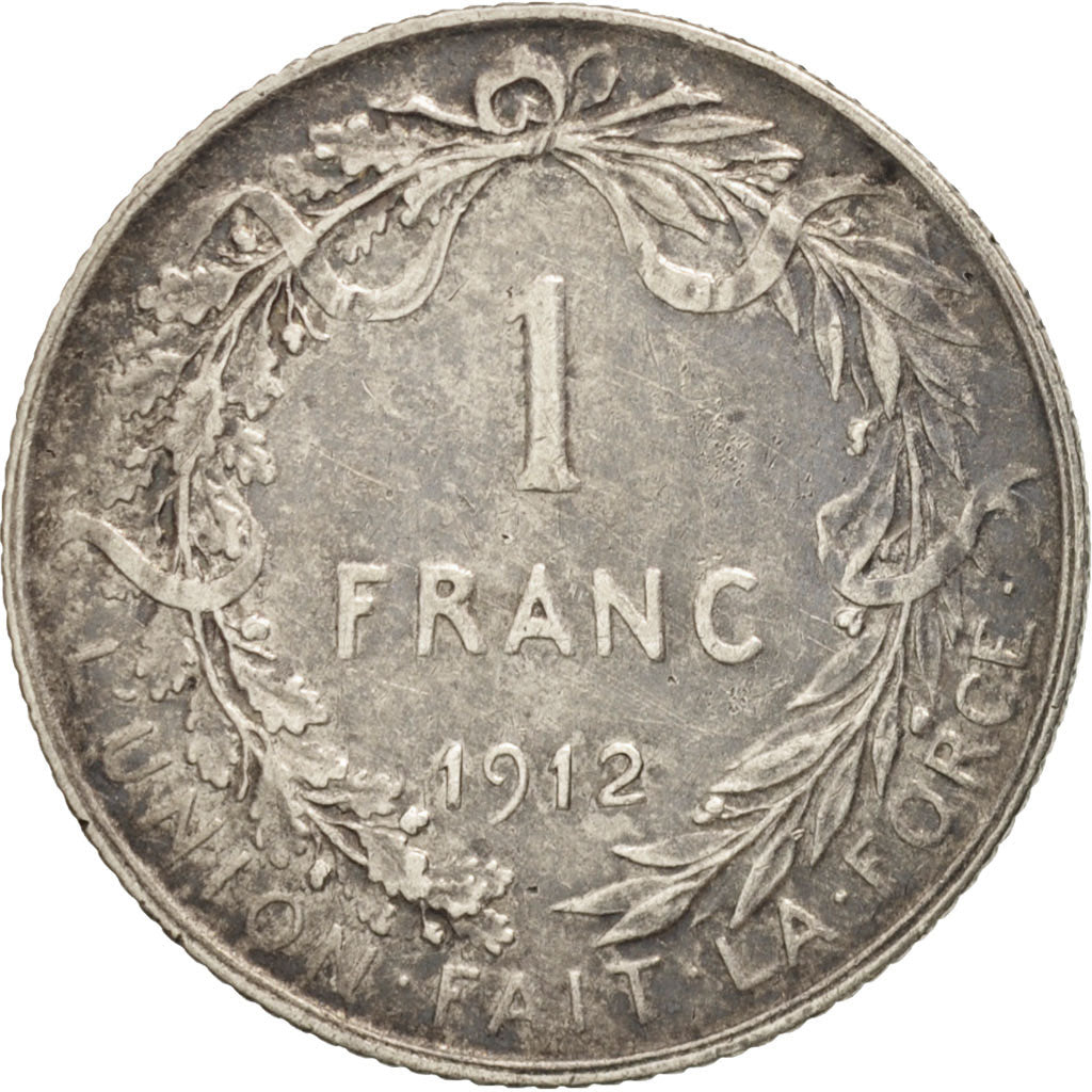 Coin, Belgium, Franc, 1911, EF(40-45), Silver, KM:72