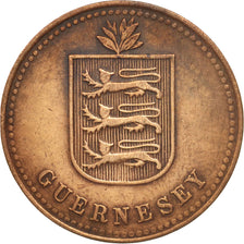 Guernsey, 4 Doubles, 1920, Heaton, AU(50-53), Bronze, KM:13