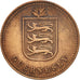 Guernsey, 4 Doubles, 1920, Heaton, TTB+, Bronze, KM:13