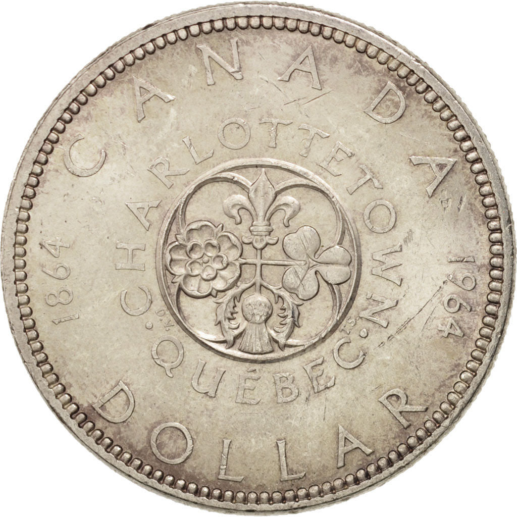 Coin, Canada, Elizabeth II, Dollar, 1964, Royal Canadian Mint, Ottawa