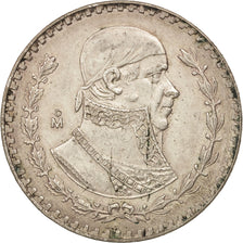 Mexico, Peso, 1962, Mexico City, AU(55-58), Silver, KM:459