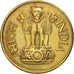 INDIA-REPUBLIC, 20 Paise, 1971, Bombay, AU(50-53), Nickel-brass, KM:41