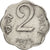Moneta, REPUBBLICA DELL’INDIA, 2 Paise, 1973, BB+, Alluminio, KM:13.6