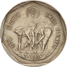 INDIA-REPUBLIC, Rupee, 1987, Calcutta, AU(50-53), Copper-nickel, KM:81