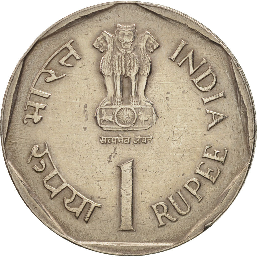 INDIA-REPUBLIC, Rupee, 1987, Calcutta, AU(50-53), Copper-nickel, KM:81