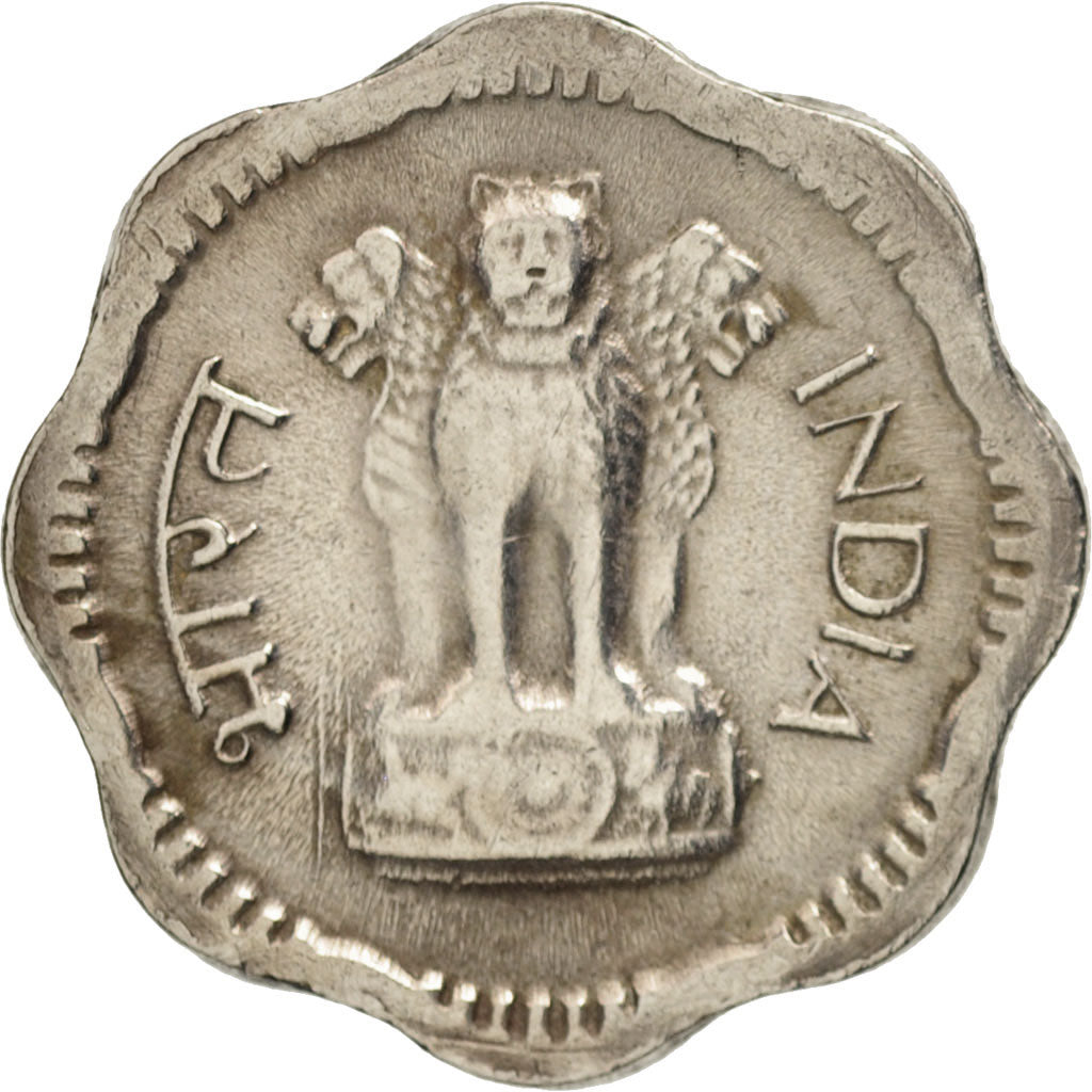 Moneta, REPUBBLICA DELL’INDIA, 2 Paise, 1964, Calcutta, BB+, Rame-nichel