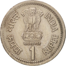 Coin, INDIA-REPUBLIC, Rupee, 1991, Bombay, AU(50-53), Copper-nickel, KM:89