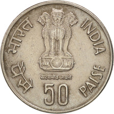 INDIA-REPUBLIC, 50 Paise, 1985, Bombay, AU(50-53), Copper-nickel, KM:66