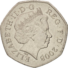 Coin, Great Britain, Elizabeth II, 50 Pence, 2008, AU(50-53), Copper-nickel