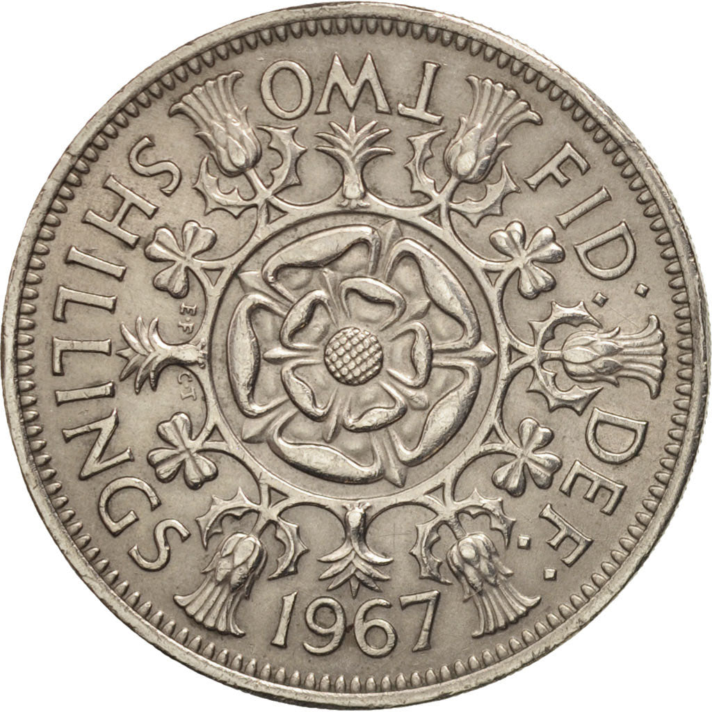 Grande-Bretagne, Elizabeth II, Florin, Two Shillings, 1967, TTB+, KM 906