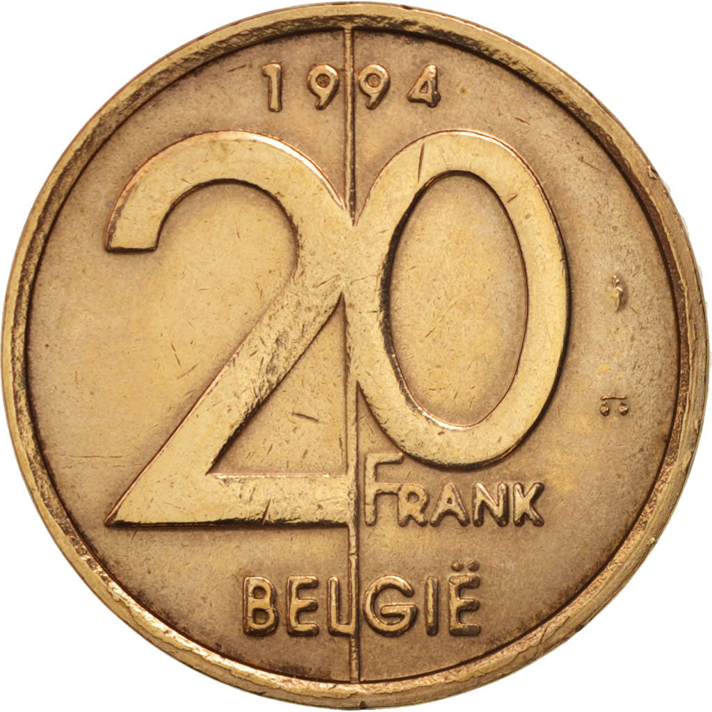 Coin, Belgium, Albert II, 20 Francs, 20 Frank, 1994, Brussels, AU(50-53)
