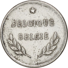 Belgium, 2 Francs, 2 Frank, 1944, AU(55-58), Zinc Coated Steel, KM:133