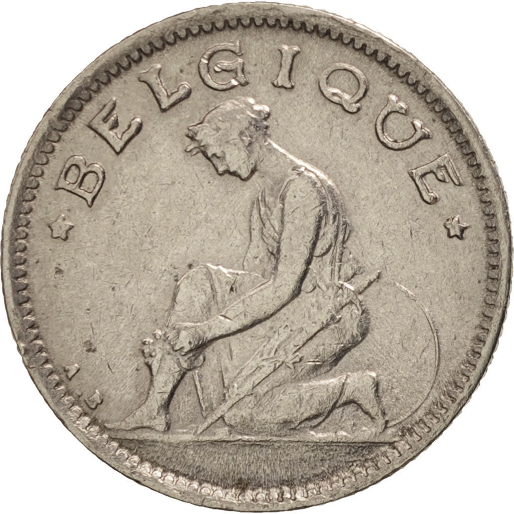 Belgium, 50 Centimes, 1932, AU(55-58), Nickel, KM:87