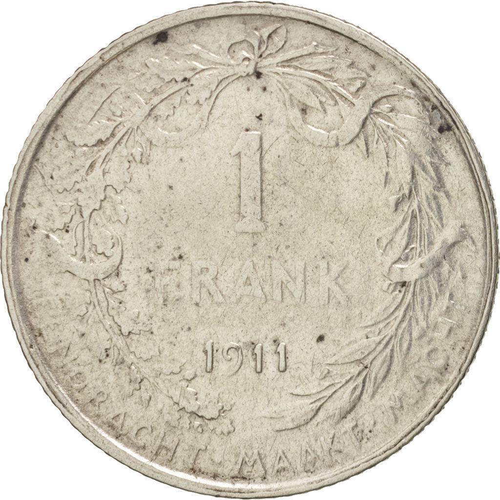 Belgium, Franc, 1911, AU(50-53), Silver, KM:73.1
