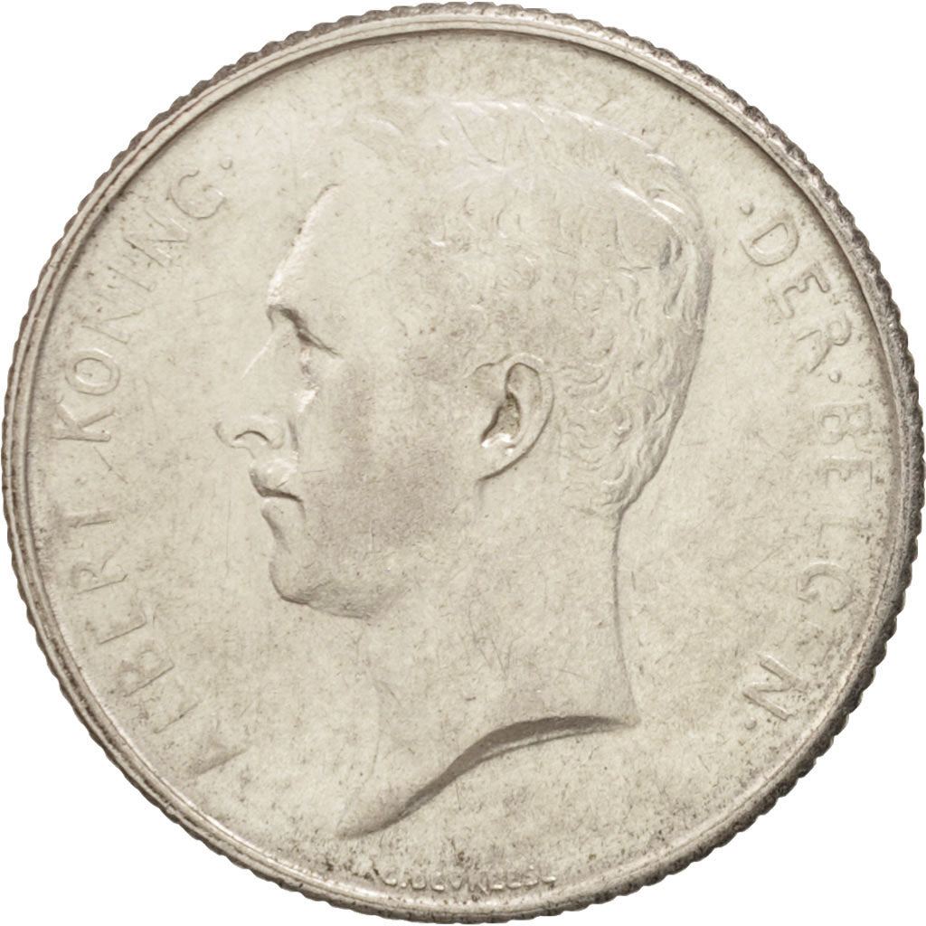 Belgium, Franc, 1914, AU(50-53), Silver, KM:73.1