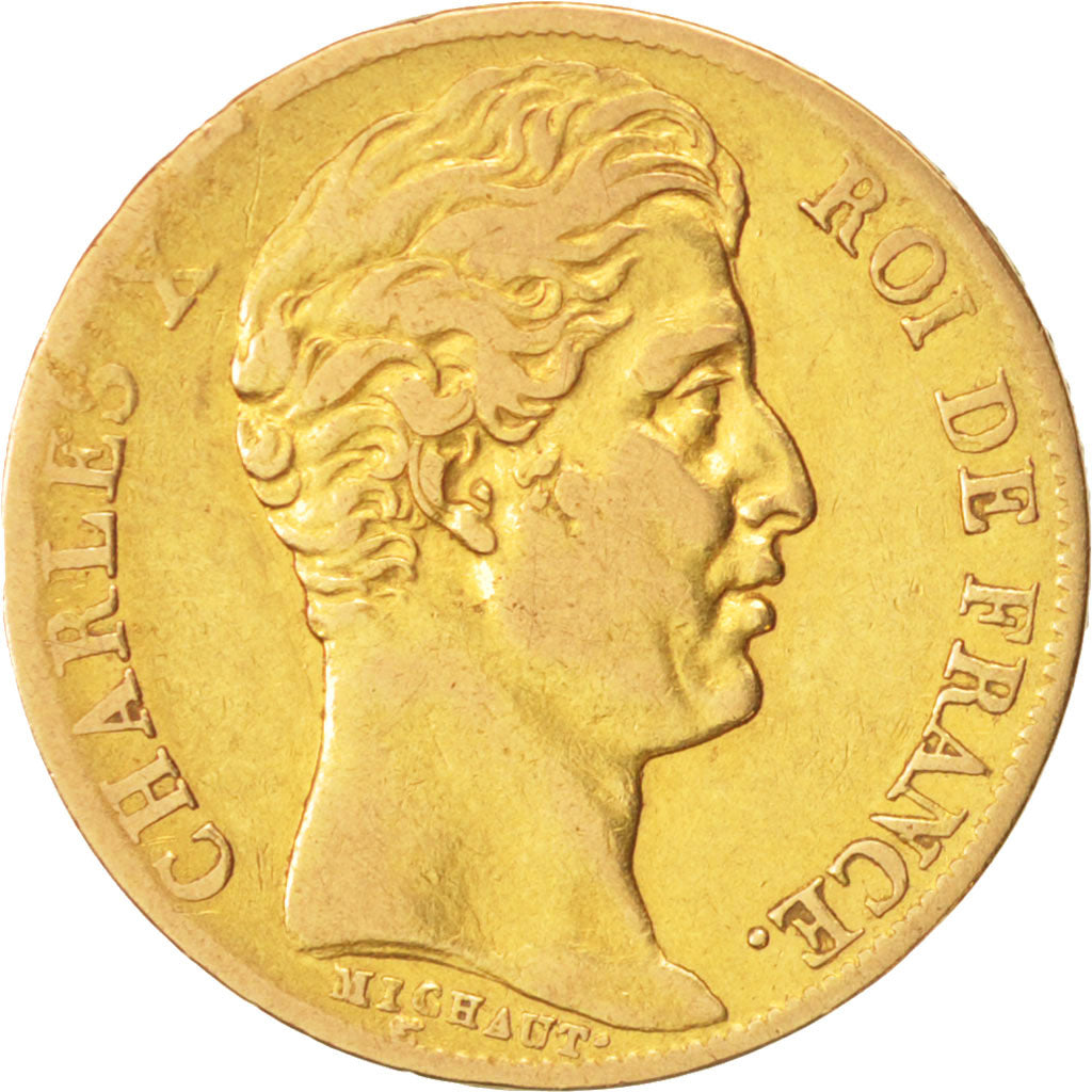 France, Charles X, 20 Francs, 1830, Paris, VF(30-35), Gold, KM:726.1