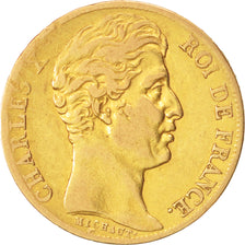 France, Charles X, 20 Francs, 1830, Paris, VF(30-35), Gold, KM:726.1