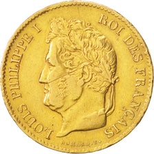 Francia, Louis-Philippe, 40 Francs, 1833, Paris, MB+, Oro, KM:747.1
