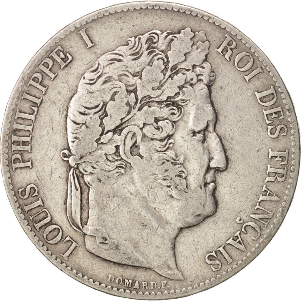 Moneta, Francia, Louis-Philippe, 5 Francs, 1846, Paris, MB+, Argento, KM:749.1