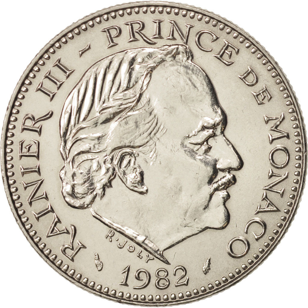 Monaco, Rainier III, 5 Francs, 1982, SPL, Rame-nichel, KM:150