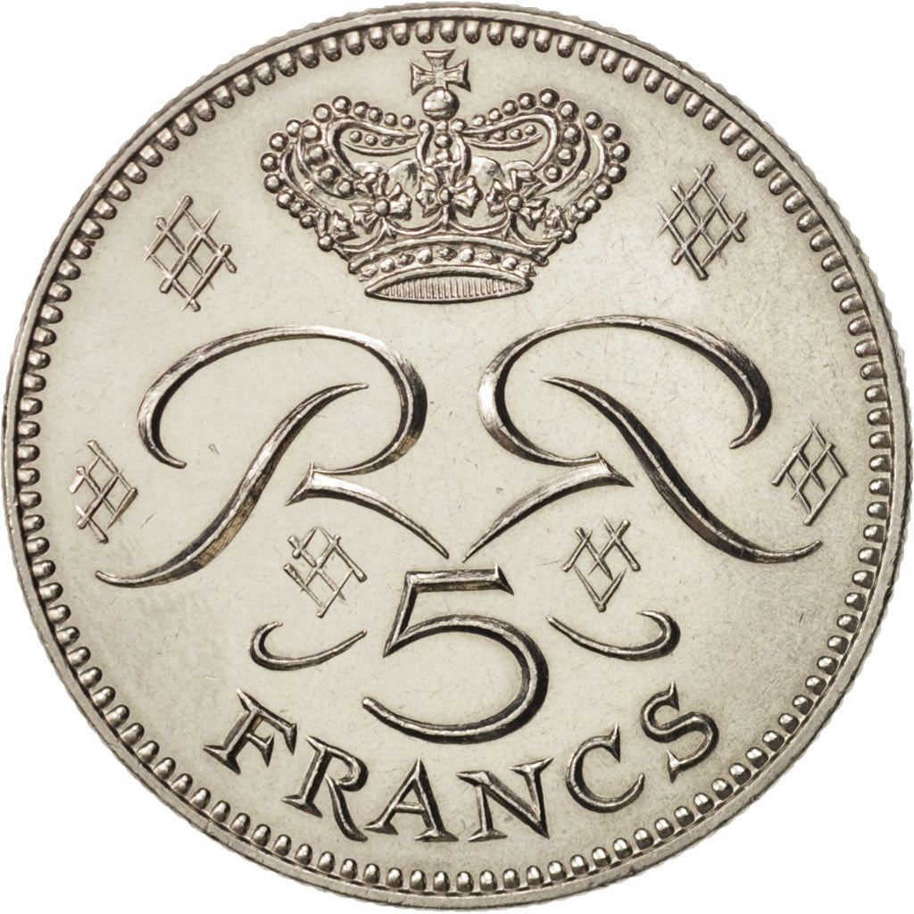 Monaco, Rainier III, 5 Francs, 1982, SPL, Rame-nichel, KM:150
