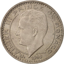 Monaco, Rainier III, 100 Francs, Cent, 1950, AU(55-58), Copper-nickel, KM:133