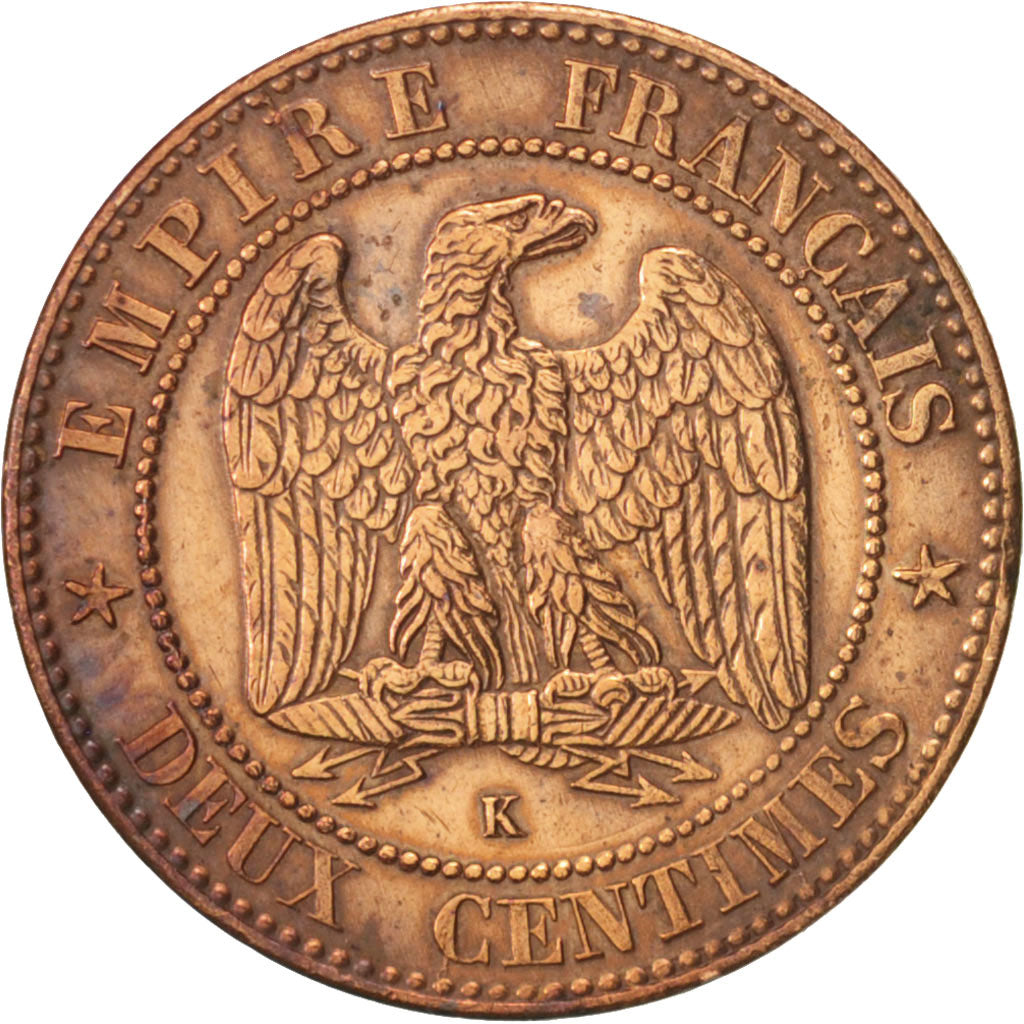 Monnaie, France, Napoleon III, Napoléon III, 2 Centimes, 1862, Bordeaux, TTB