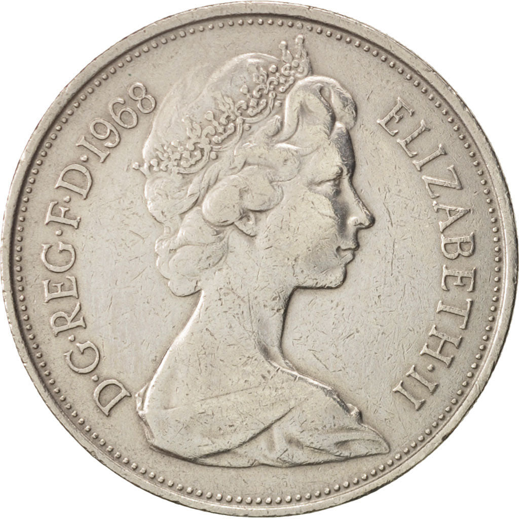 Monnaie, Grande-Bretagne, Elizabeth II, 10 New Pence, 1968, TTB+, Copper-nickel