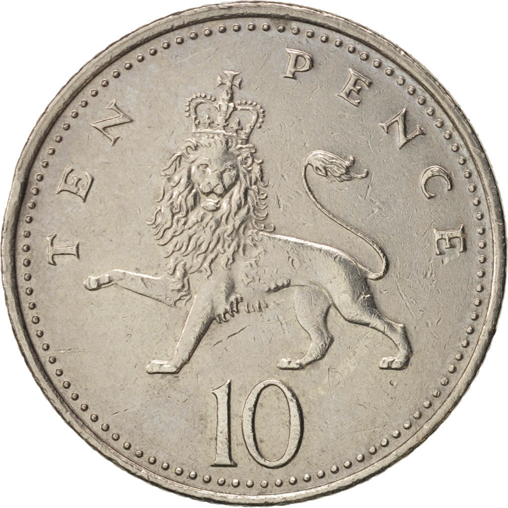 Coin, Great Britain, Elizabeth II, 10 Pence, 1996, AU(50-53), Copper-nickel