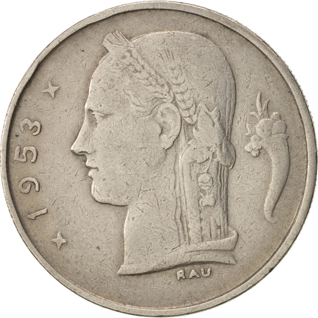 Monnaie, Belgique, Franc, 1953, TTB+, Copper-nickel, KM:143.1