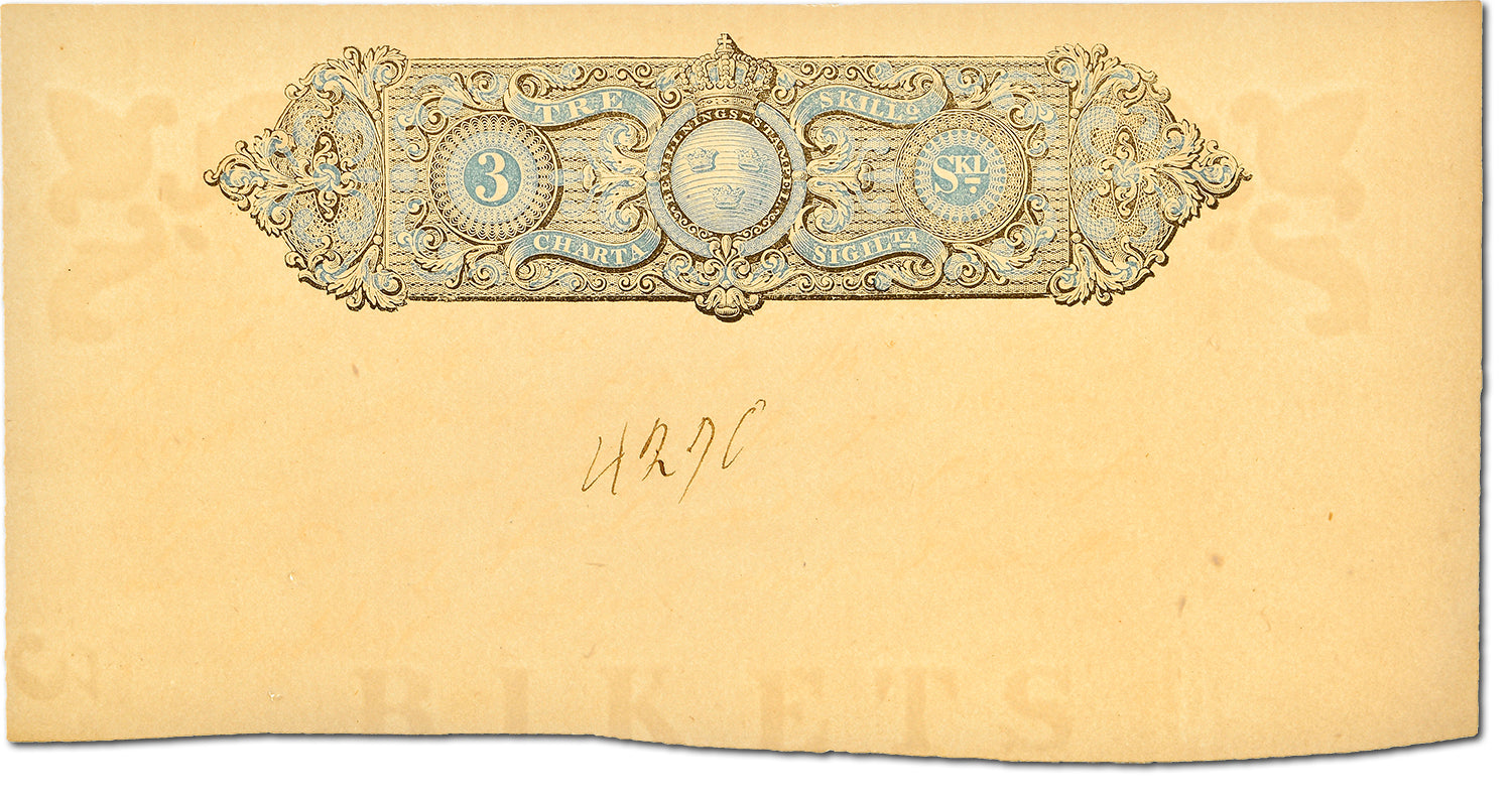 Banknote, Sweden, 3 Skilling, 1860, UNC(63)