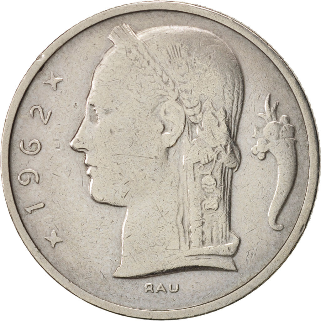 Coin, Belgium, 5 Francs, 5 Frank, 1962, AU(50-53), Copper-nickel, KM:134.1