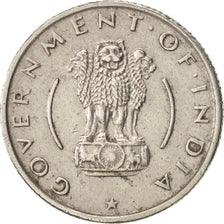 Coin, INDIA-REPUBLIC, 1/4 Rupee, 1955, Calcutta, AU(50-53), Nickel, KM:5.3