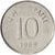 Moneta, INDIE-REPUBLIKA, 10 Paise, 1989, AU(50-53), Stal nierdzewna, KM:40.1