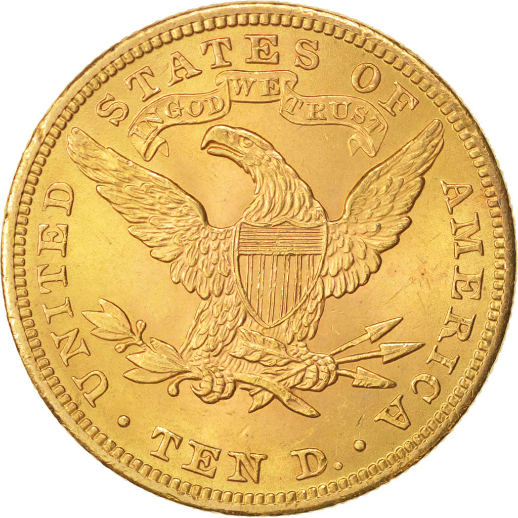 United States, Coronet Head, $10, 1901,Philadelphia,Gold,AU(50-53),KM 102
