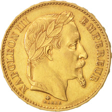 Moneta, Francia, Napoleon III, Napoléon III, 20 Francs, 1868, Paris, BB, Oro