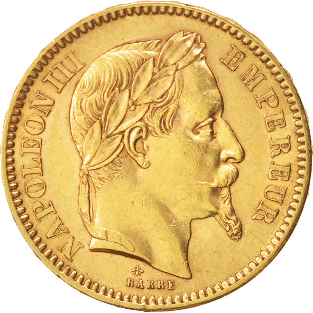 Munten, Frankrijk, Napoleon III, Napoléon III, 20 Francs, 1866, Paris, ZF+