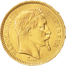 France, Napoleon III, 20 Francs, 1861, Paris, AU(55-58), Gold, KM 801.1