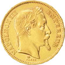 Coin, France, Napoleon III, Napoléon III, 20 Francs, 1868, Paris, AU(50-53)