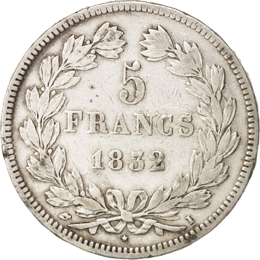 Coin, France, Louis-Philippe, 5 Francs, 1832, Limoges, VF(30-35), Silver