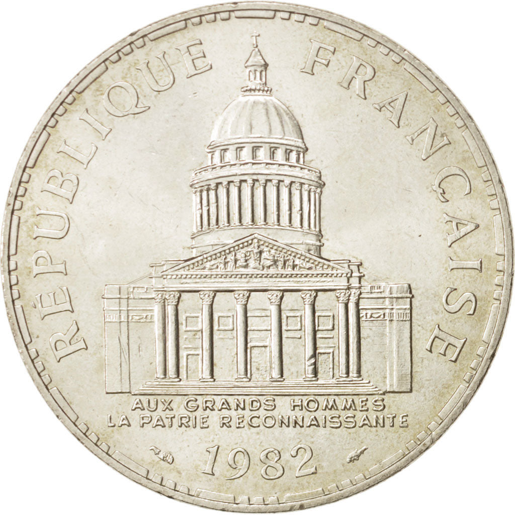 France, Panthéon, 100 Francs, 1982, Paris, AU(55-58), Silver, KM:951.1