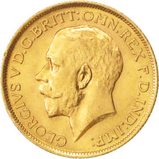 Australie, George V, Sovereign, 1914, Sydney, TTB+, Or, KM:29