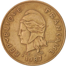 Coin, New Caledonia, 100 Francs, 1987, Paris, AU(50-53), Nickel-Bronze, KM:15