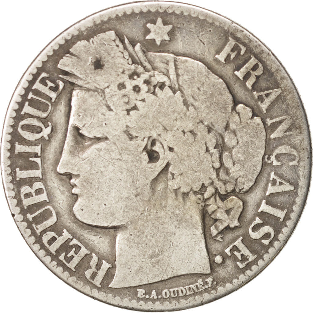 Monnaie, France, Cérès, 2 Francs, 1871, Paris, TB, Argent, KM:817.1