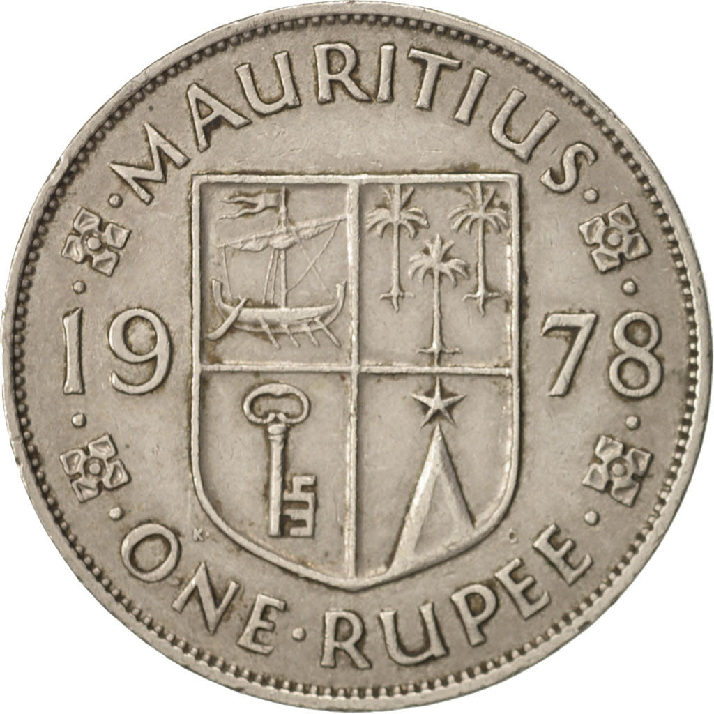 Coin, Mauritius, Elizabeth II, Rupee, 1978, VF(30-35), Copper-nickel, KM:35.1