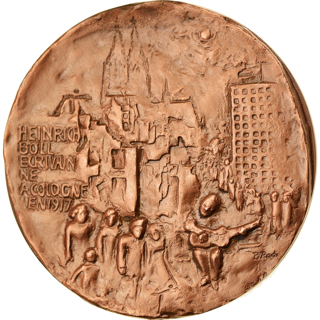 France, Médaille, Heinrich Boll, Ecrivain, Arts & Culture, 1975, Rodi, SPL+