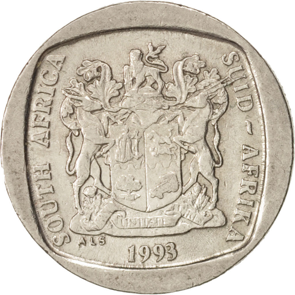 South Africa, Rand, 1993, AU(50-53), Nickel Plated Copper, KM:138