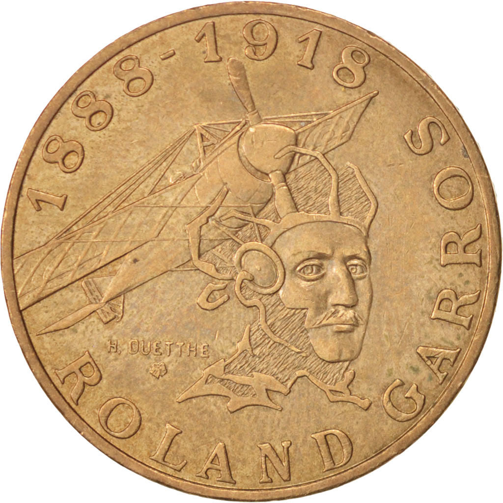Monnaie, France, Roland Garros, 10 Francs, 1988, TTB+, Aluminum-Bronze, KM:965